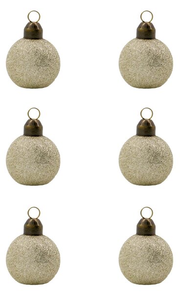 Vánoční stojánek na jmenovku Champagne – set 6 ks