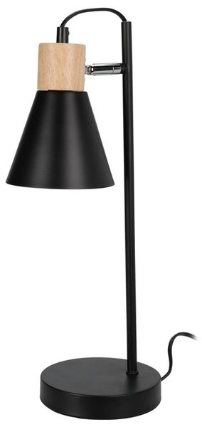 Stolní lampa TAYLOR černá/světlé dřevo