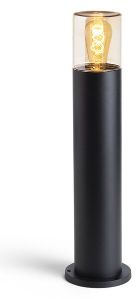 RED - DESIGN RENDL RENDL QUINN venkovní světlo, stojanová IP54 černá jantarové sklo E27 R14497