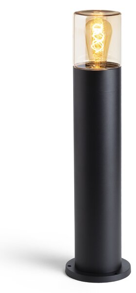 RED - DESIGN RENDL RENDL QUINN venkovní světlo, stojanová IP54 černá jantarové sklo E27 R14497
