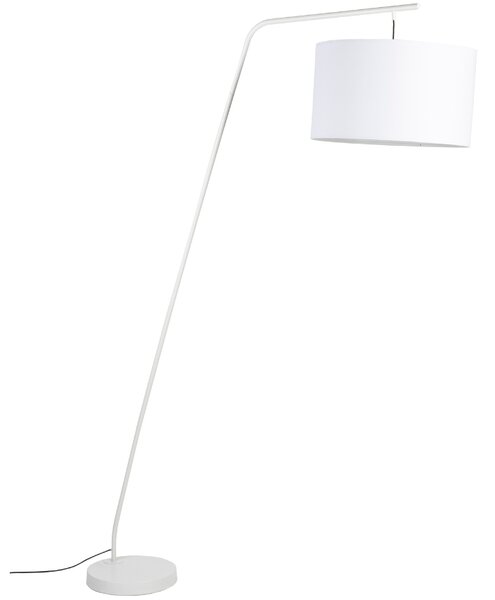 White Label Bílá kovová stojací lampa WLL MARTINE 224 cm
