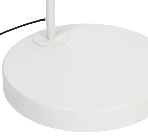 White Label Bílá kovová stojací lampa WLL MARTINE 224 cm