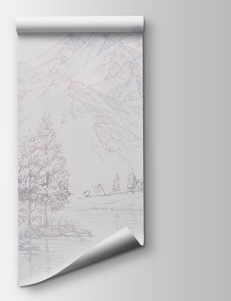 Fototapeta Řeka se stromy a horami v pozadí, Přírodní fototapety, Populární fototapety, u99569v1 - Tapeko.co.cz