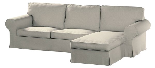 Potah na pohovku IKEA Ektorp 2-místná s lenoškou barva béžová látka pletený vzor