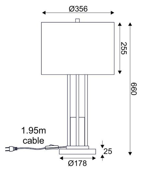 ACA Lighting stolní lampa 1XE27 BELIZE zlatá + bílá mramor IP20 D35,6XH66CM ML127161TGW