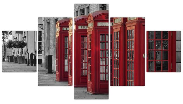 Obraz - Londýnské telefonní budky (125x70 cm)