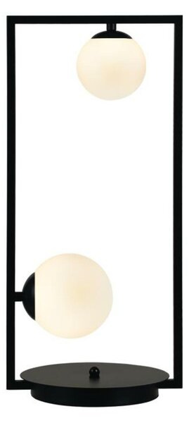 ACA Lighting stolní lampa 2xG9 QUADRO černá + bílá 25X12X54CM OD91252TB