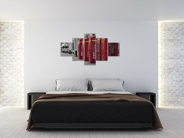 Obraz - Londýnské telefonní budky (125x70 cm)