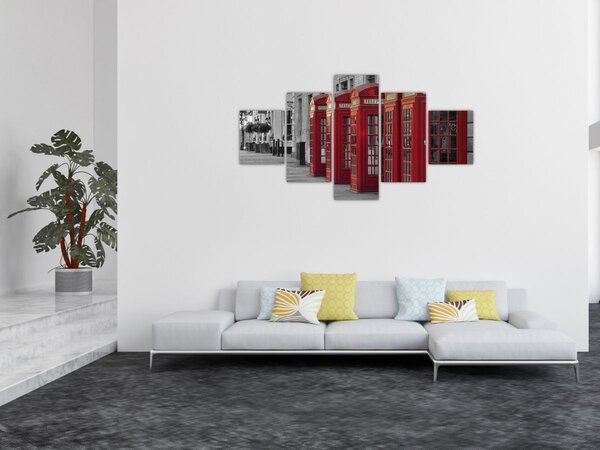 Obraz - Londýnské telefonní budky (125x70 cm)