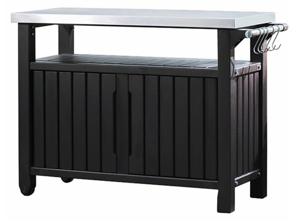 Keter Multifunkční zahradní grilovací stůl Unity XL vzhled dřeva