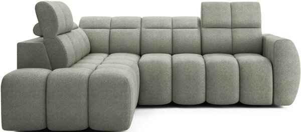 Designová rohová sedačka SAOIRSE - khaki, levý roh