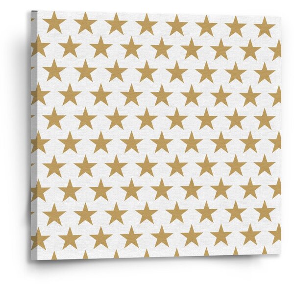 Sablio Obraz Zlaté hvězdy - 110x110 cm