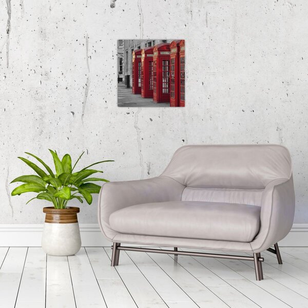 Obraz - Londýnské telefonní budky (30x30 cm)