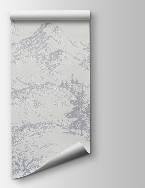 Fototapeta Kresba silnice a hor, Přírodní fototapety, Populární fototapety, u99572v2 - Tapeko.co.cz