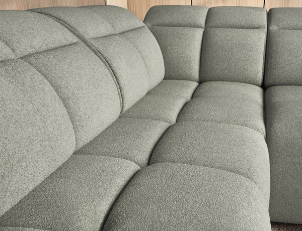 Designová rohová sedačka SAOIRSE - khaki, levý roh