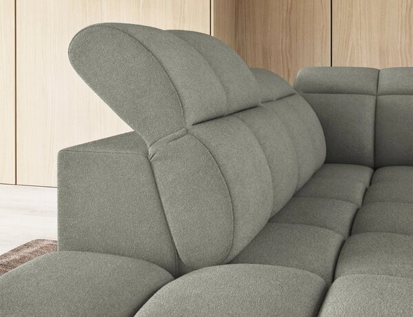 Designová rohová sedačka SAOIRSE - khaki, levý roh