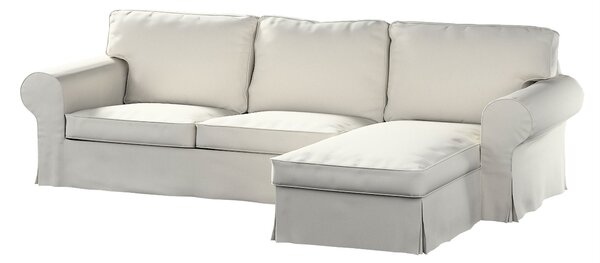 Potah na pohovku IKEA Ektorp 2-místná s lenoškou barva šedá látka pletený vzor