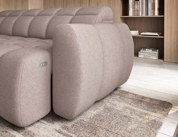 Designová rohová sedačka SAOIRSE - béžová, levý roh