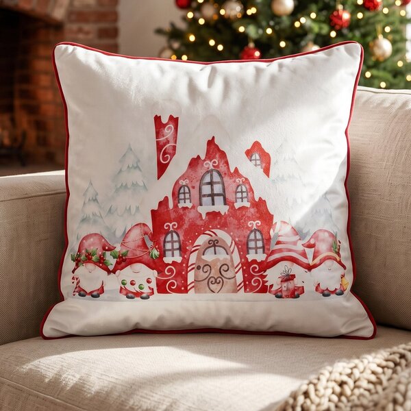 VÁNOČNÍ DEKORAČNÍ POVLAK NA POLŠTÁŘ COZY6 45X45 CM VZOROVANÝ