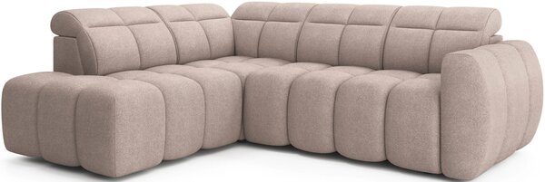 Designová rohová sedačka SAOIRSE - béžová, levý roh