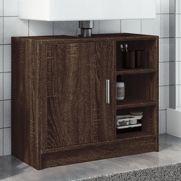Skříňka pod umyvadlo hnědý dub 63 x 29 x 55 cm kompozitní dřevo