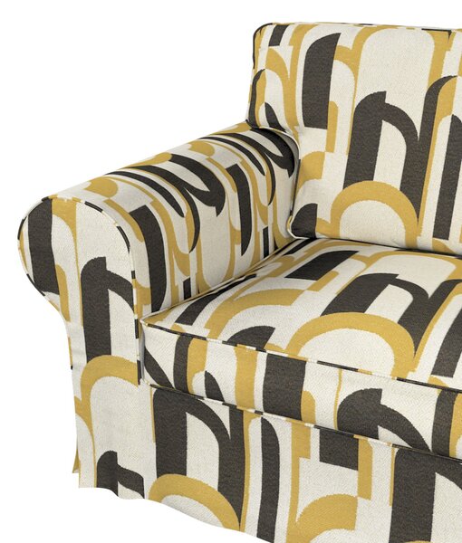 Potah na pohovku IKEA Ektorp 2-místná s lenoškou barva vícebarevná látka pletený vzor, vzorované