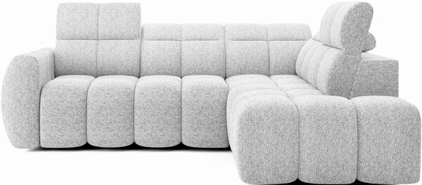 Designová rohová sedačka SAOIRSE - bílá, pravý roh