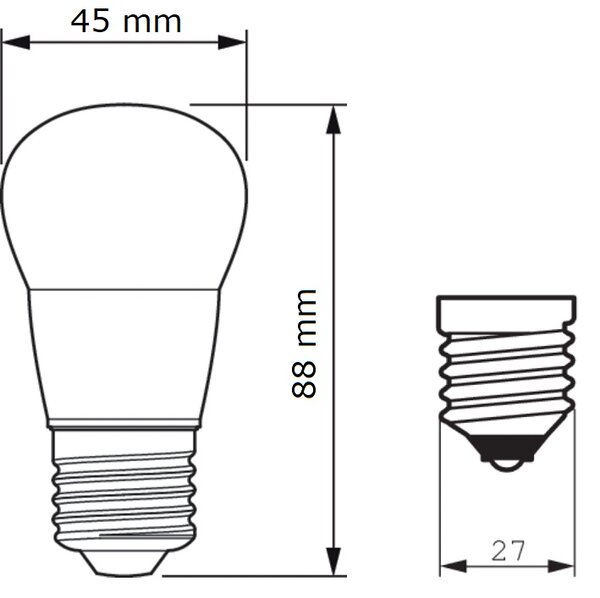 CorePro lustre ND 2.8-25W E27 827 P45 FR Žárovka 2,8W 250lm
