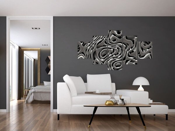 Obraz - Metalická abystrakce (125x70 cm)