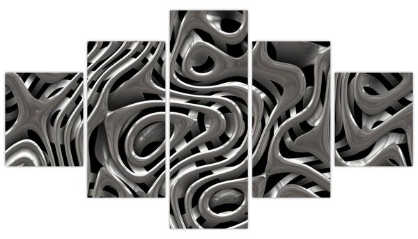 Obraz - Metalická abystrakce (125x70 cm)