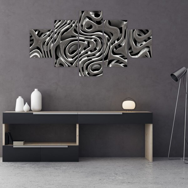 Obraz - Metalická abystrakce (125x70 cm)