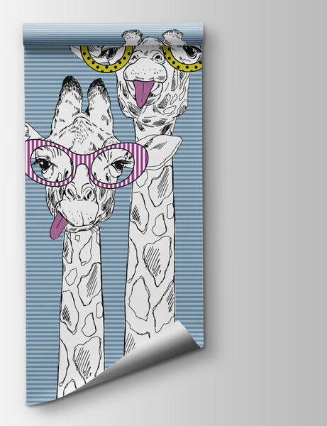 Fototapeta Žirafa v brýlích, Fototapety se zvířaty, Populární fototapety, u99418 - Tapeko.co.cz