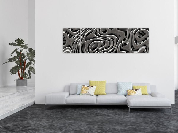 Obraz - Metalická abystrakce (170x50 cm)