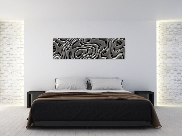 Obraz - Metalická abystrakce (170x50 cm)