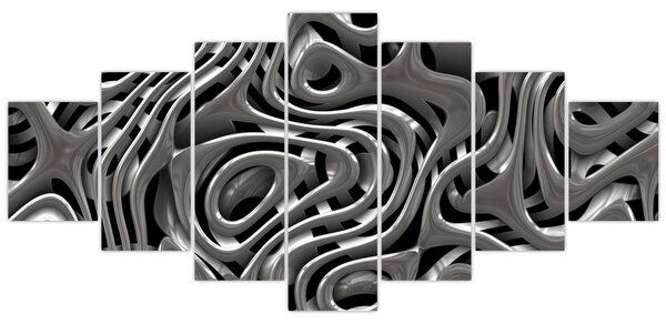 Obraz - Metalická abystrakce (210x100 cm)