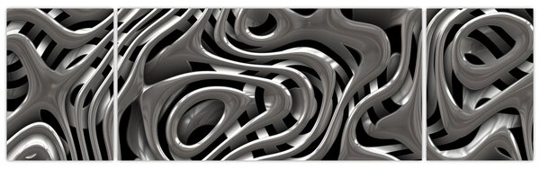 Obraz - Metalická abystrakce (170x50 cm)