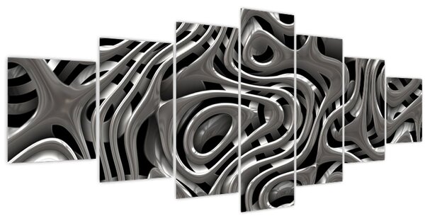 Obraz - Metalická abystrakce (210x100 cm)