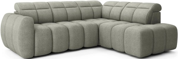 Designová rohová sedačka SAOIRSE - khaki, pravý roh