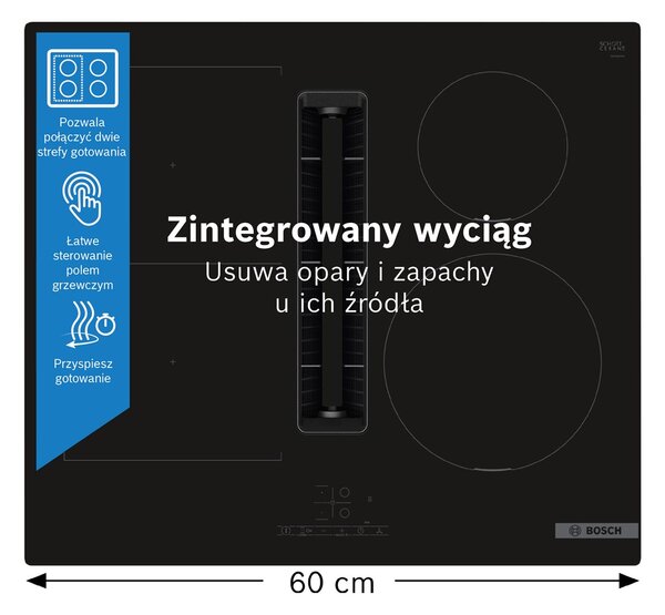 Bosch Serie 4 PVS611B16E varná deska Černá Vestavěné 59.2 cm Indukční varná deska se zónami 4 zóna/zón