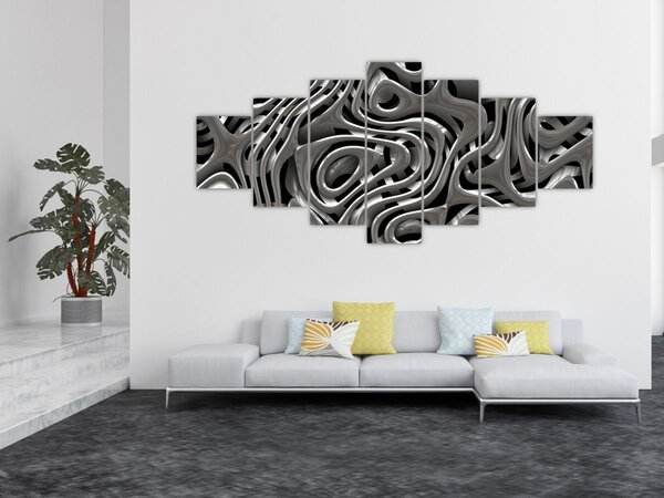 Obraz - Metalická abystrakce (210x100 cm)