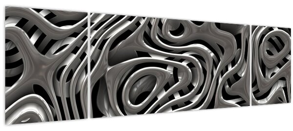 Obraz - Metalická abystrakce (170x50 cm)