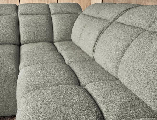 Designová rohová sedačka SAOIRSE - khaki, pravý roh