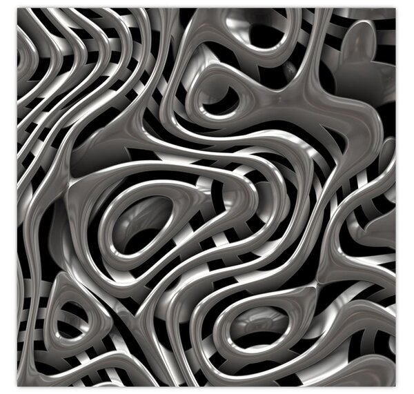 Obraz - Metalická abystrakce (30x30 cm)
