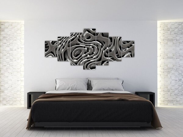 Obraz - Metalická abystrakce (210x100 cm)