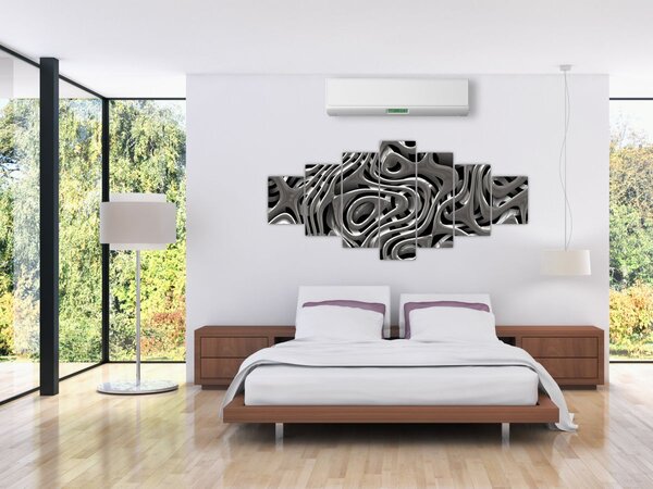 Obraz - Metalická abystrakce (210x100 cm)