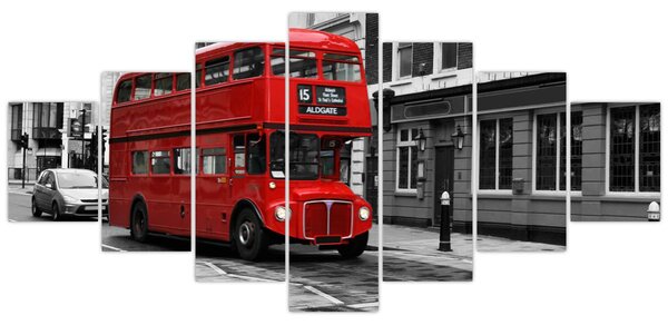 Obraz - Londýn s autobusem (210x100 cm)