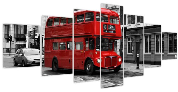 Obraz - Londýn s autobusem (210x100 cm)
