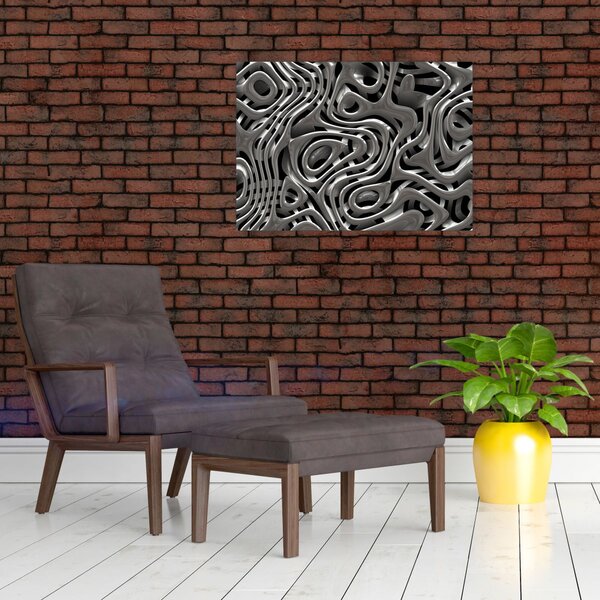 Obraz - Metalická abystrakce (70x50 cm)