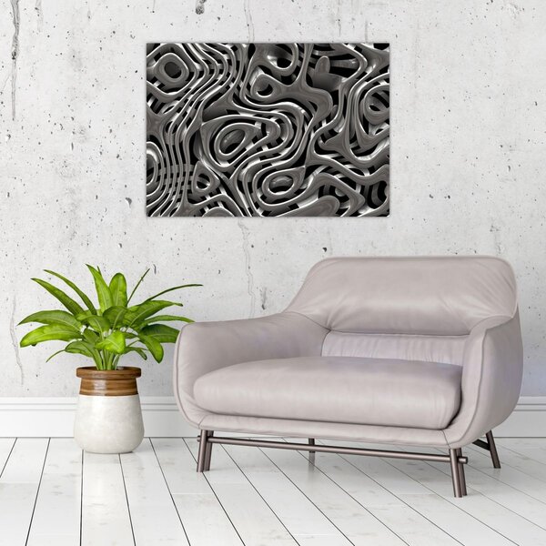Obraz - Metalická abystrakce (70x50 cm)