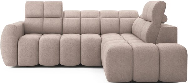Designová rohová sedačka SAOIRSE - béžová, pravý roh
